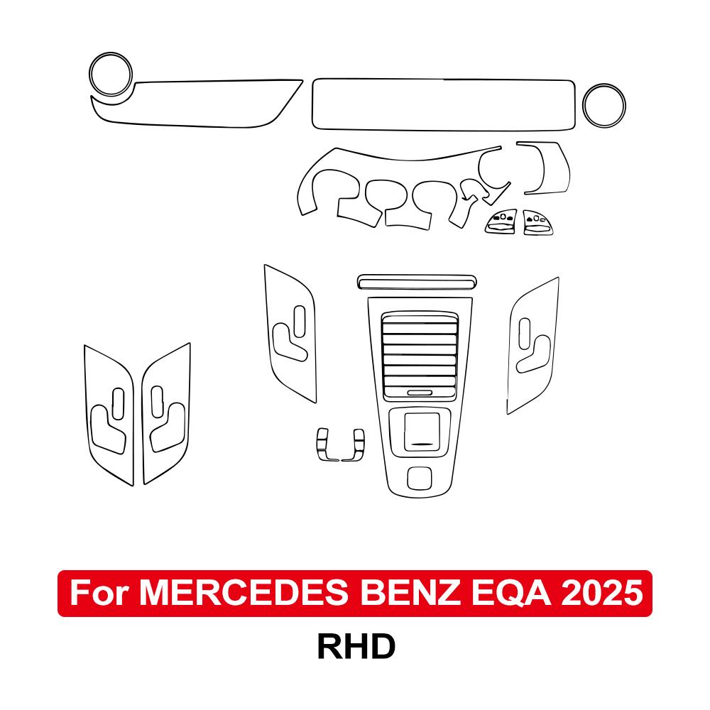 

Car Interior Center Console Media Dashboard Navigation TPU Protector Film for Mercedes Benz EQA 2026 Pre-cut Anti-scratch Cover