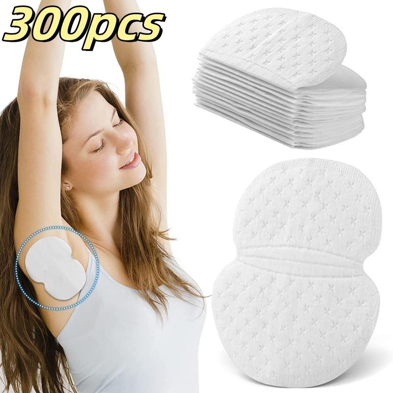 10/300Pcs Disposable Underarm Armpit Sweat Pads Sweat-absorbing Patch Summer Deodorants Non-woven Pads Breathable Ultra-thin