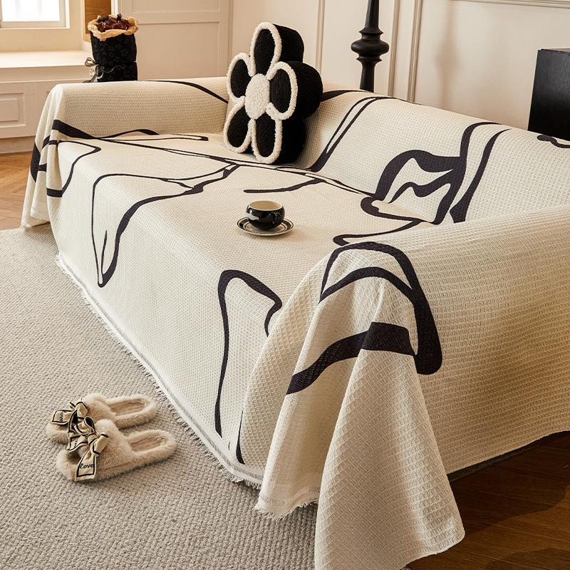 French light luxury high-grade sofa towel, universal cover for all seasons, sofa cover universal type, one-piece cover cover length 90*width 180cm
