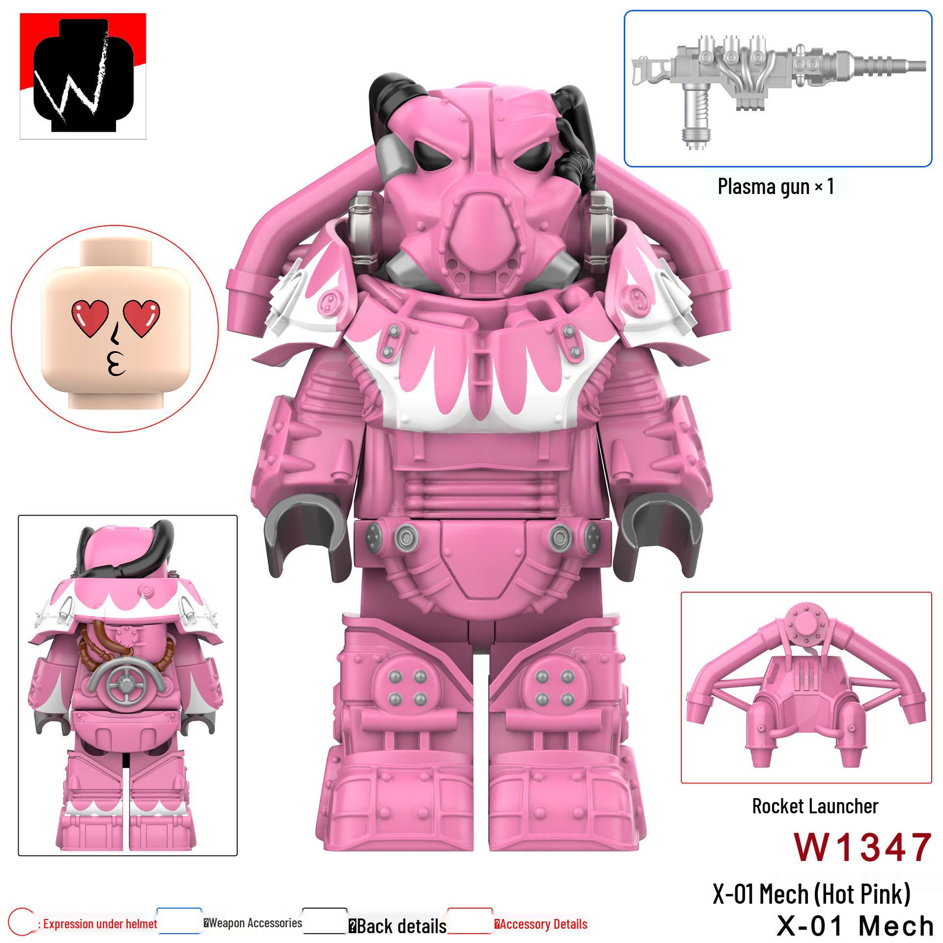 Radiation X-01 Mecha Series Minifigures Building Blocks Toy