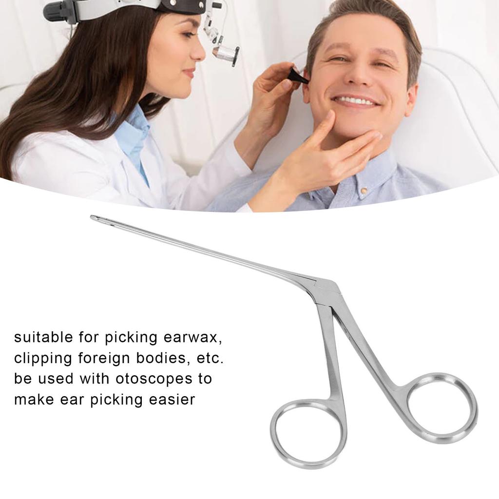 Stainless Steel Ear Forceps Rust Proof Flexible Comfortable Ear Cleaning Tool for Collecting Earwax