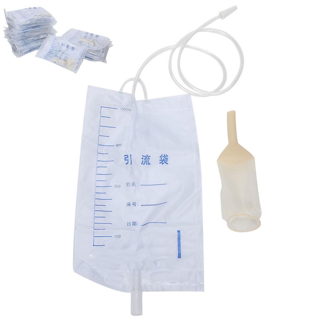 25pcs Male Disposable Drainage Bag Household Urine Collection Bag Healthy Care 1000ml