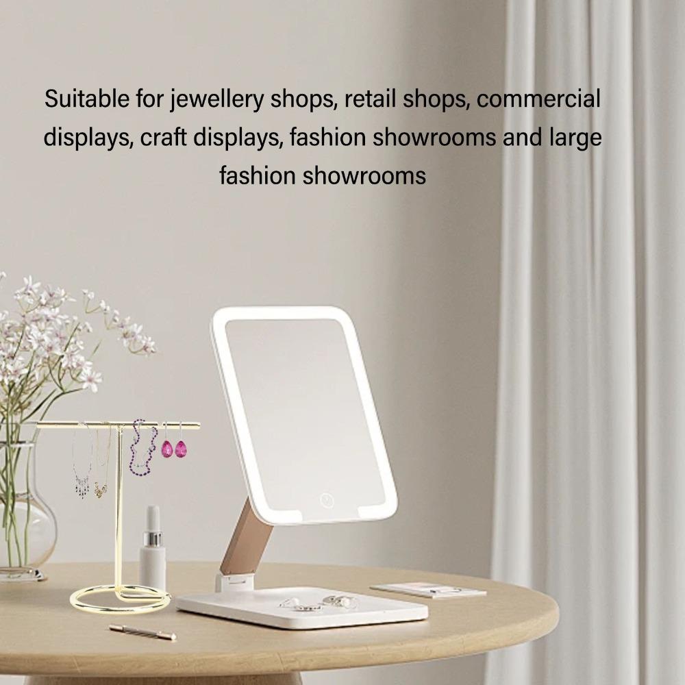 4pcs Metal Jewellery Display Stand Slotted Necklace Organizer Stand Photo Props Use