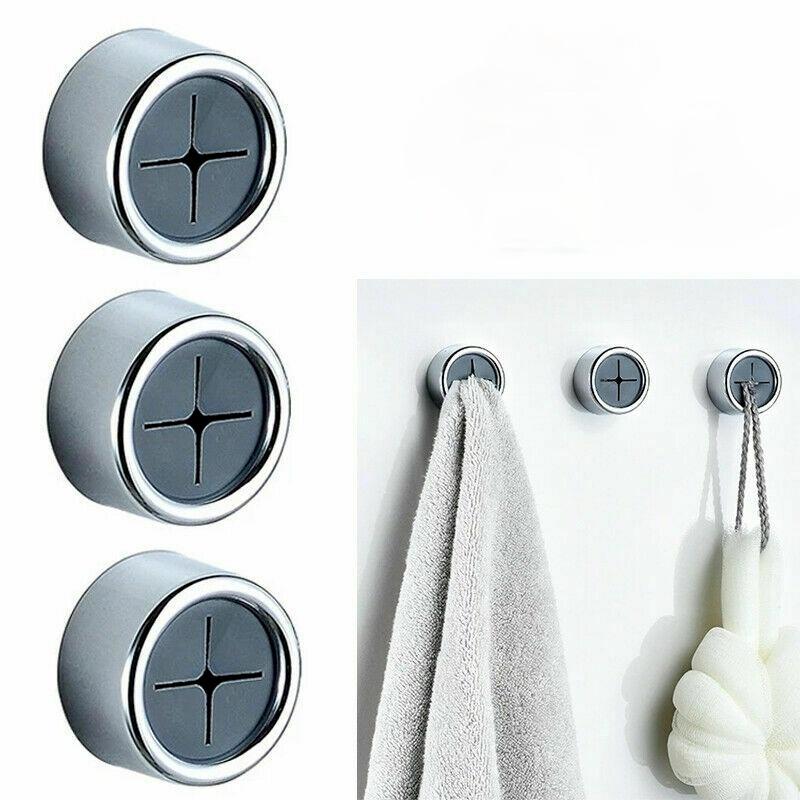 4 Ganci Porta Strofinacci Autoadesivi In Acciaio Inossidabile - Senza Forare, Per Bagno E Cucina, 5x7,5 Cm