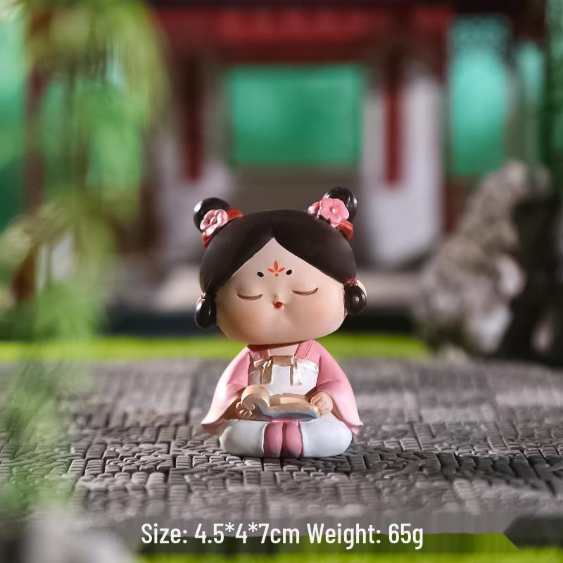 Kreativer Handyhalter im Stil der Tang-Dynastie mit Glücksbringer: Exquisites Harzornament