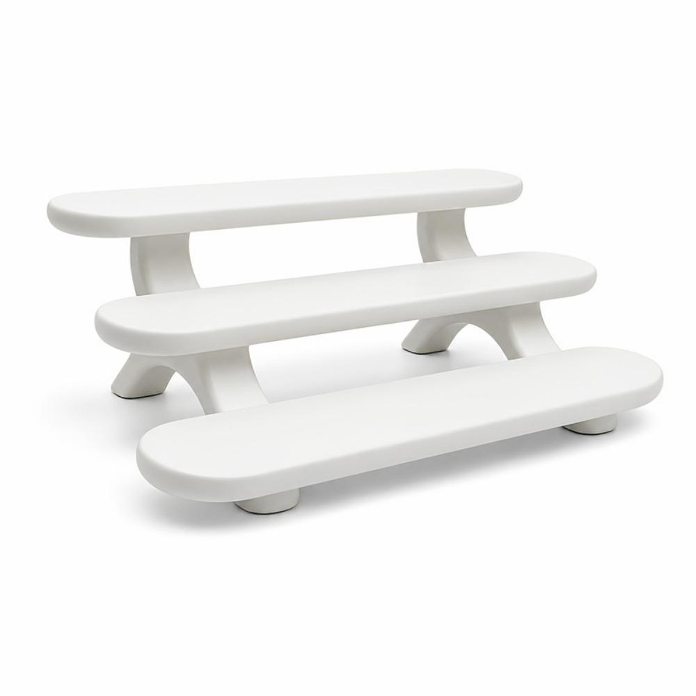 Three-Tier Display Rack Plastic Desktop Stand Versatile Countertop Organizer Bathroom Countertop