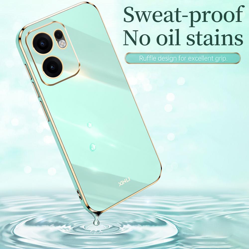 XINLI For Oppo Reno13 F 5G Case TPU Phone Cover with Electroplating Frame