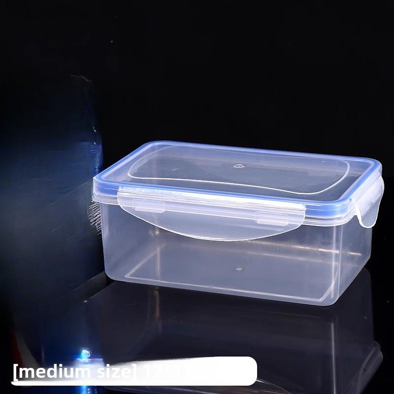 Kitchen Refrigerator Rectangular Thickened Microwave Heat-resistant Lunch Box Vegetables and Fruits Frozen Sealed Preservation Box