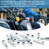 Motorcycle Handlebar Lever Pivot Bolt in Low Carbon Steel Material,M10 Flat Slotted Head,M6 Threading,Overall Lenght 32mm,Compatibel with 25mm