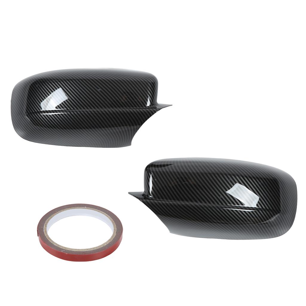 2PCS Rearview Mirror Cover Carbon Fiber Style with Double Sided Adhesive Replacement for Chrysler