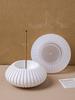 DIY Stripe Round Incense Tray Silicone Mold Simple Candlestick Concrete Gypsum Molds Thread Incense Insert Stick Holder Mould
