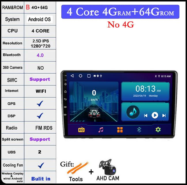 For Kia Ceed ED 2006-2012 Android 14 Car Multimedia Radio System WIFI Auto Navigation Carplay Bluetooth Player Intelligent