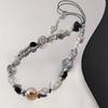 Elegant Flower Bead Pendant Accessory Y2K Heart Phone Charm Strap Hangings Charm