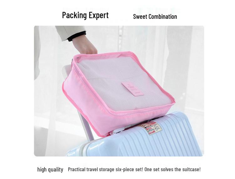 Home Travel Six-Piece Storage Set: Lingerie & Clothes Organizer with Logo Print Option