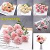 Small Artificial Carnation Bouquet - Silk Flowers for Teacher's Day, Mother's Day, Women's Day Gift or Decoration with Free Shipping