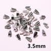 100pcs Stainless Steel 2-7mm Flat Cords Crimp End Beads Caps Clip Tip Fold for DIY Snake Chain Necklace Jewelry Making Findings