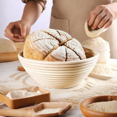 Backzubehör für Sauerteigbrot, Gärkörbchen-Set, Rattan, ovale und runde Brotformen, Einlagen, Ausstecher, Schaber, Hefe-Bastelset
