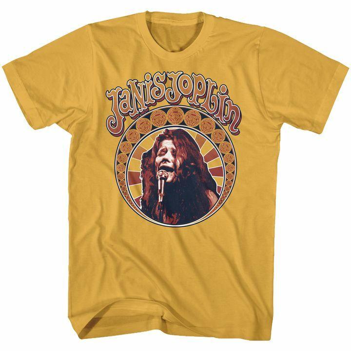 Janis Joplin Nouveau Circle Ginger Adult T-Shirt S