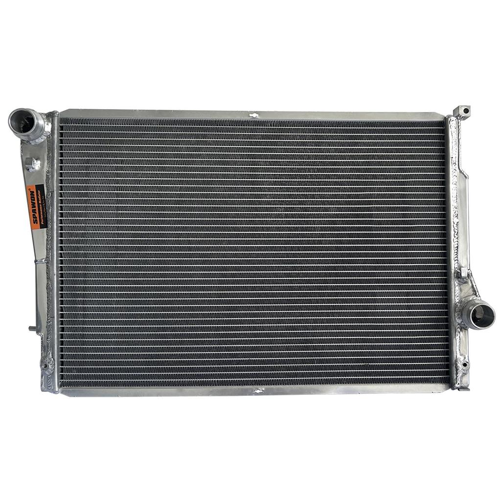 3 Rows SPAWON Full Aluminum Car Radiator For 2001-2006 BMW M3 E46 Coupe 3.2L L6 Manual MT 2627 OEM 17102228941