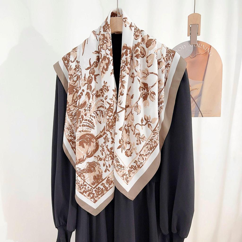 90×90 Großer Hochwertiger Schwarz-Weiß Gestreifter Schal: Professionelle Halsbekleidung, Stirnband & Sonnenschutz-Kopftuch