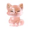 6pcs Cute Little Foxes Sculptures with Glowing in Dark Effect Luminously Animal Figurines for Home Car Interior Decors