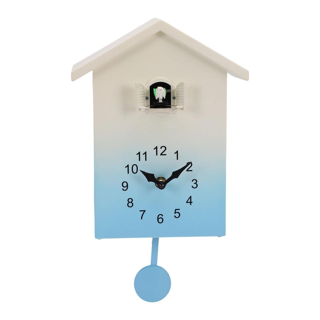 Cuckoo Clock with Cuckoo Bird Voices Modern Battery Operated Hourly Chiming Wall Clock for Study Living Room