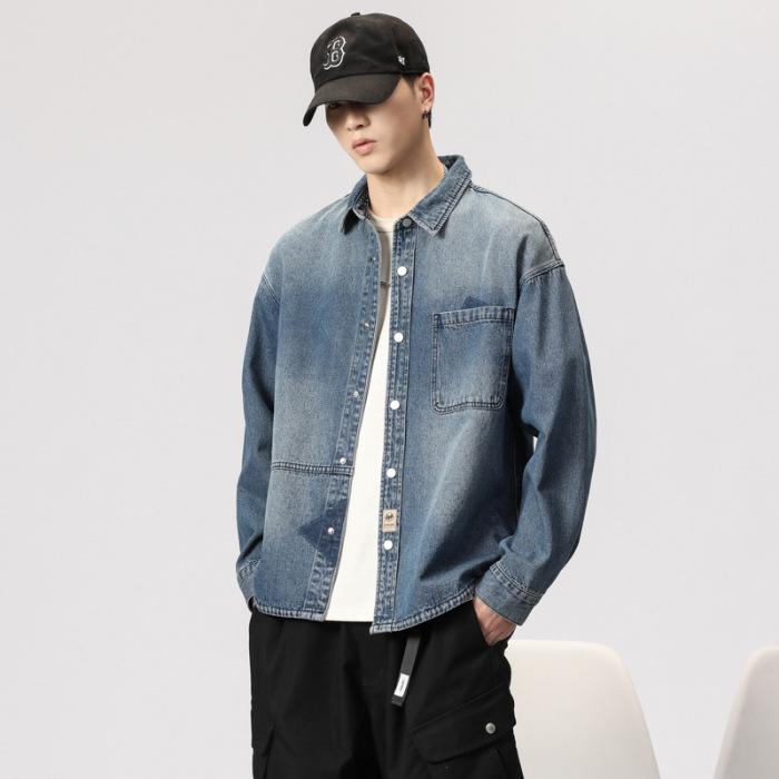 Men's Heavyweight Denim Jacket - Trendy, Handsome Workwear, Loose Fit, Plus Size for Spring & Autumn