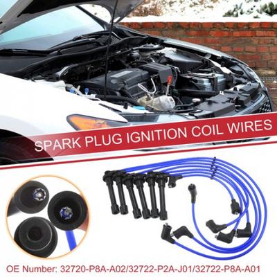 7pcs Spark Plug Wire Ignition Coil Cable No32720-P8A-A02 for Honda Accord SOHC