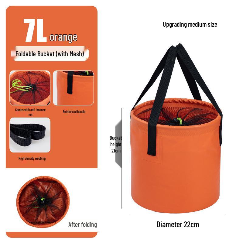 Portable Folding Water & Fish Bucket for Camping and Travel