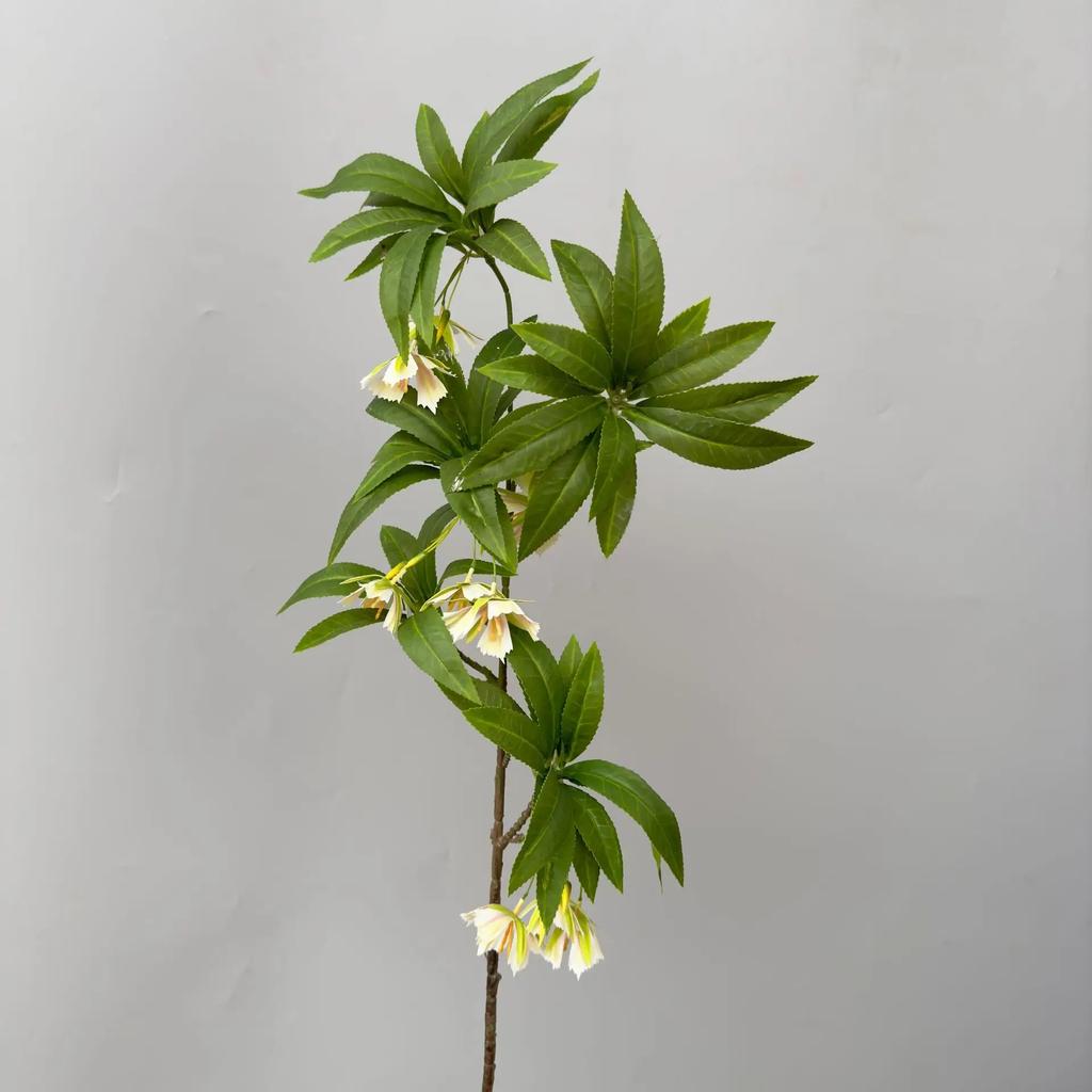 4Pcs Fake Green Plants of Banyan Leaves Home Decoration Artificial Plants Garden Wedding Landscape Background Flower Arrangement