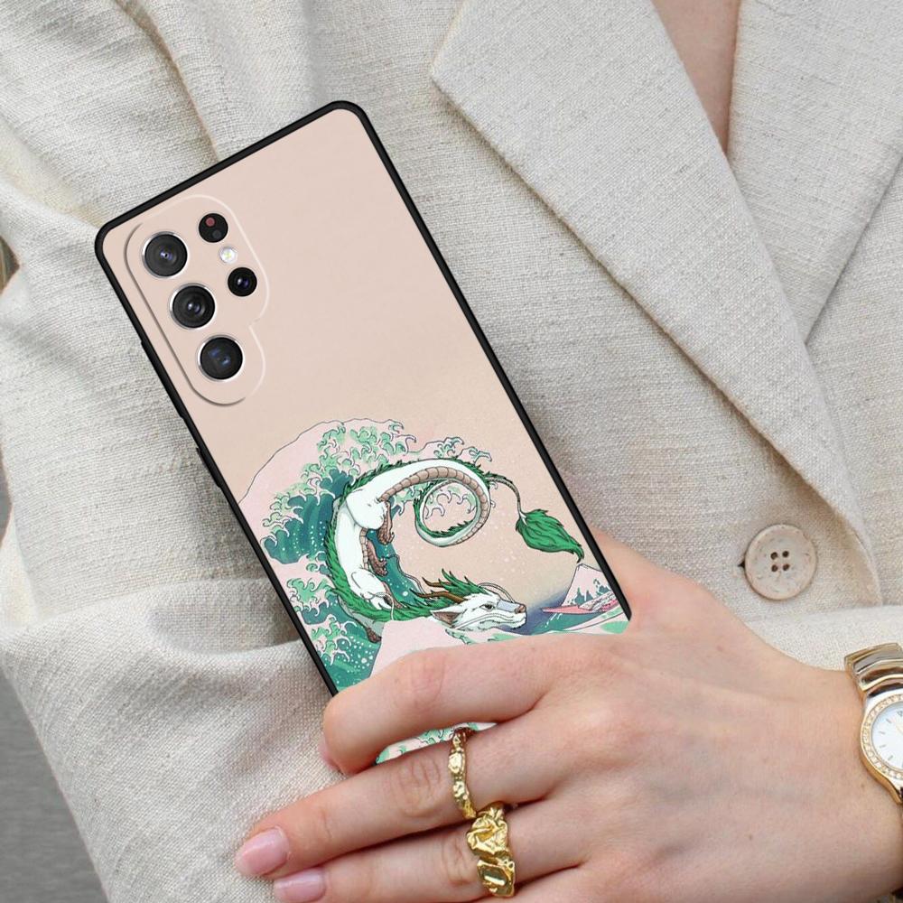 Japanese Wave Anime Dragon Cell Phone Case for Samsung Galaxy S26 Ultra S25 S24 S23 S22 S21 S20 Note10 Cover