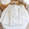 Reine Baumwolle Doppelschichtgarn Pyjama Damen Frühling und Sommer Neu Nicht bedruckt Kurzarm Baumwollgarn Herren Paar Loungewear