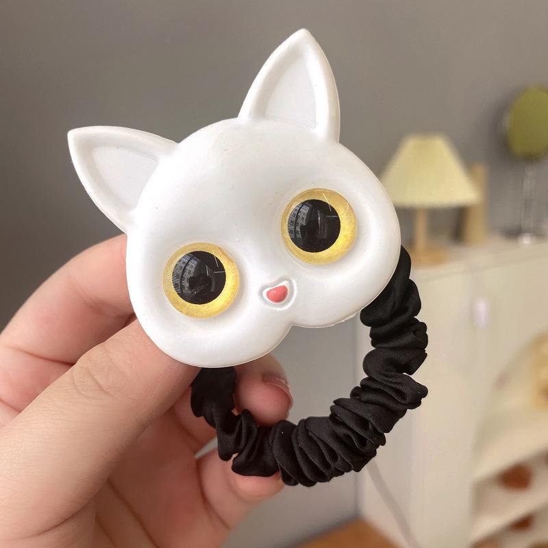 Nuovi elastici per capelli carini a forma di gatto per donna, elastici per capelli, copricapi coreani per bambini, per bambine, adorabili accessori per capelli, ornamenti