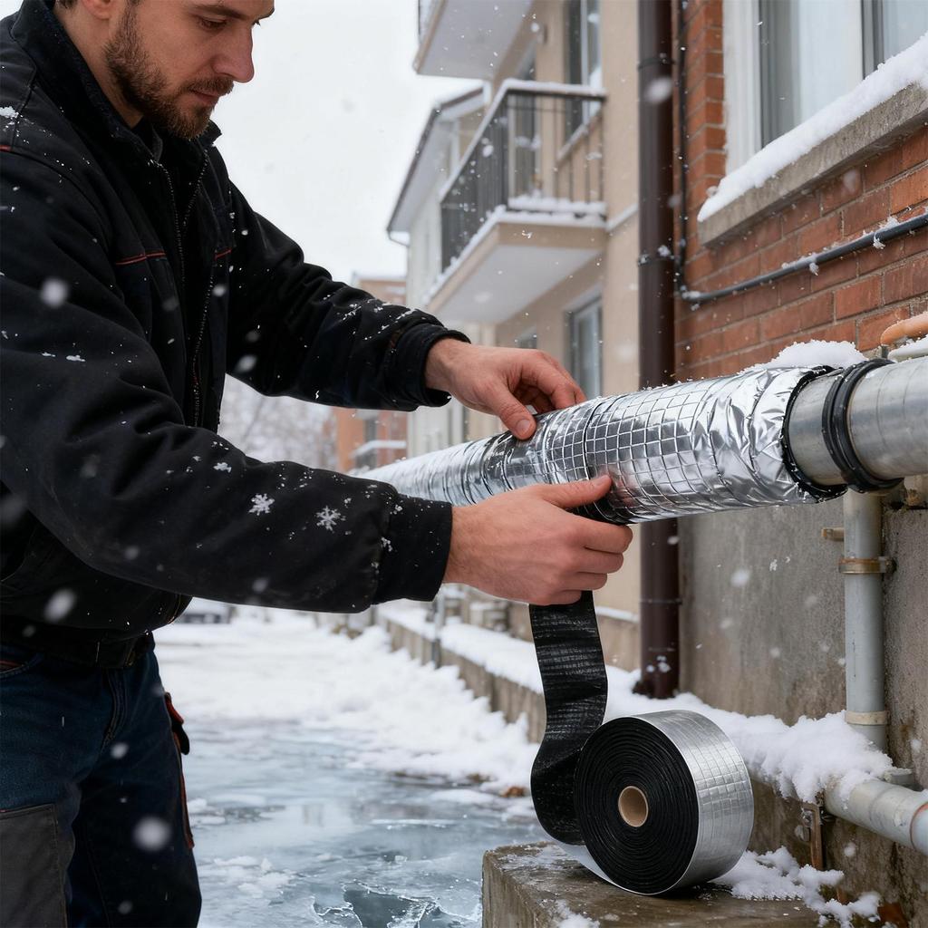 Water Pipe Insulation Self-Adhesive Winter Freeze Protection Pipe Wrapping Insulation Wrap For Copper PVC AC Line Backyard
