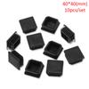 10pc Black Plastic Steel Square Pipe Plug Furniture Accessory Leg Plug Anti Slip Feet Protector Pad Plastic Square Tube Cap Plug