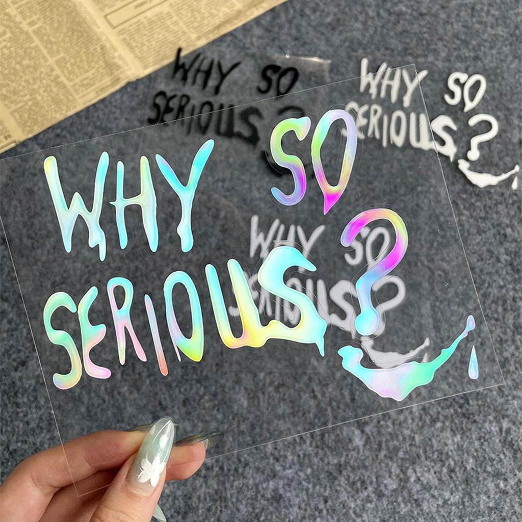 Joker Why So Serious? Reflective Motorcycle Stickers Decor Moto Scooter Body Windshield Helmet Exterior Accessories Decal