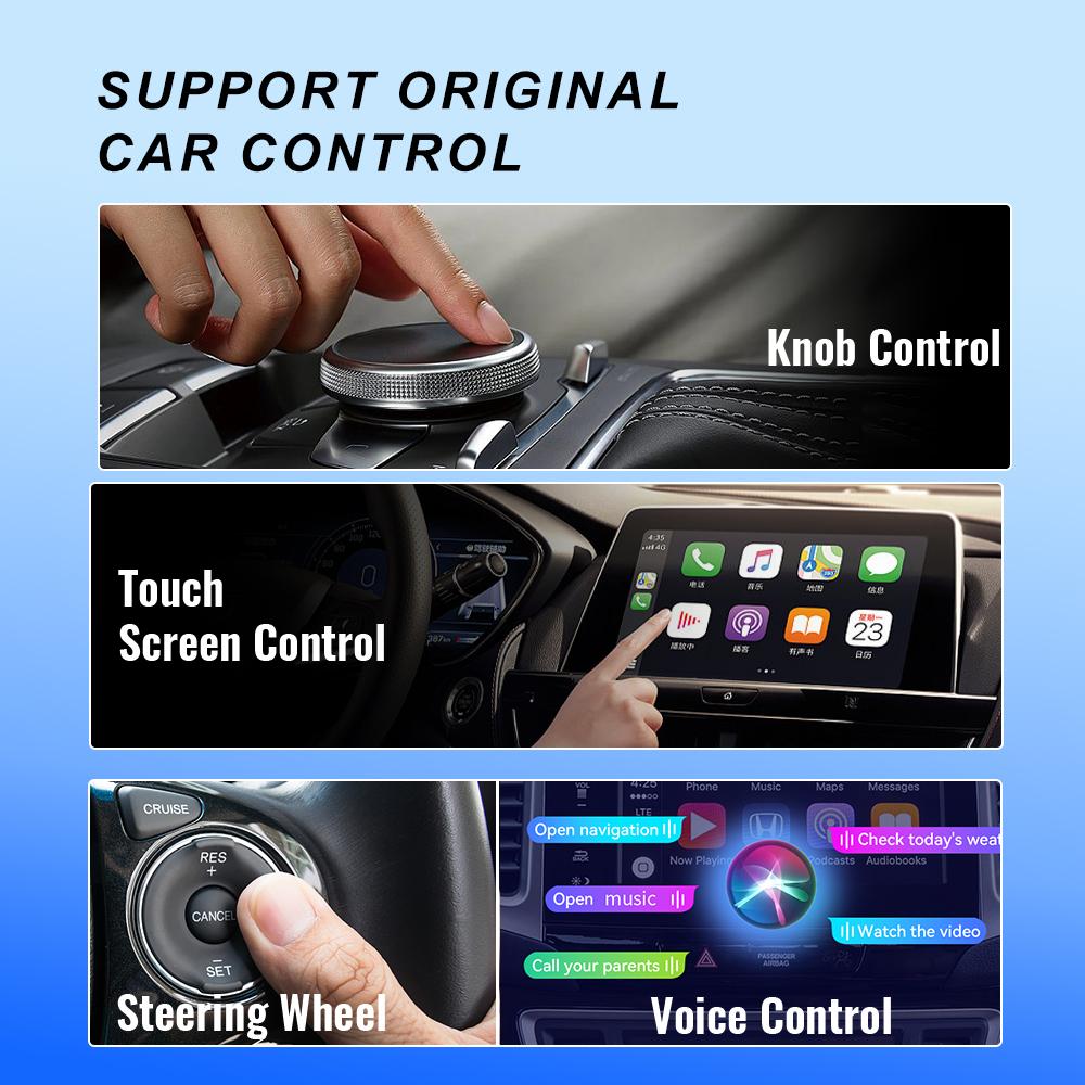 2025 New Mini 2 in1Carplay Android Auto Wired To Wireless Portable Car Navigation USB Interface Fast Transmission Speed Stable