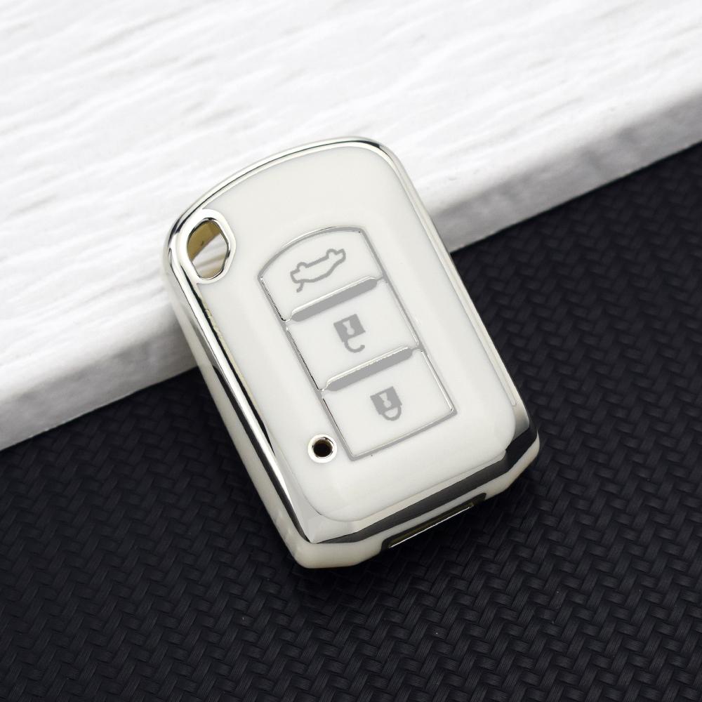 2/3 Buttons Premium Soft TPU Key Fob Protective Case for Mitsubishi Outlander Sport Lancer Mirage G4 Eclipse Cross Keychain Set
