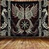 Mythologie Nordique Vikings Tapisserie Runes Anciennes Mystérieuses Tapisseries Totem Art Mural à Suspendre pour Salon Chambre à Coucher Décoration de Maison