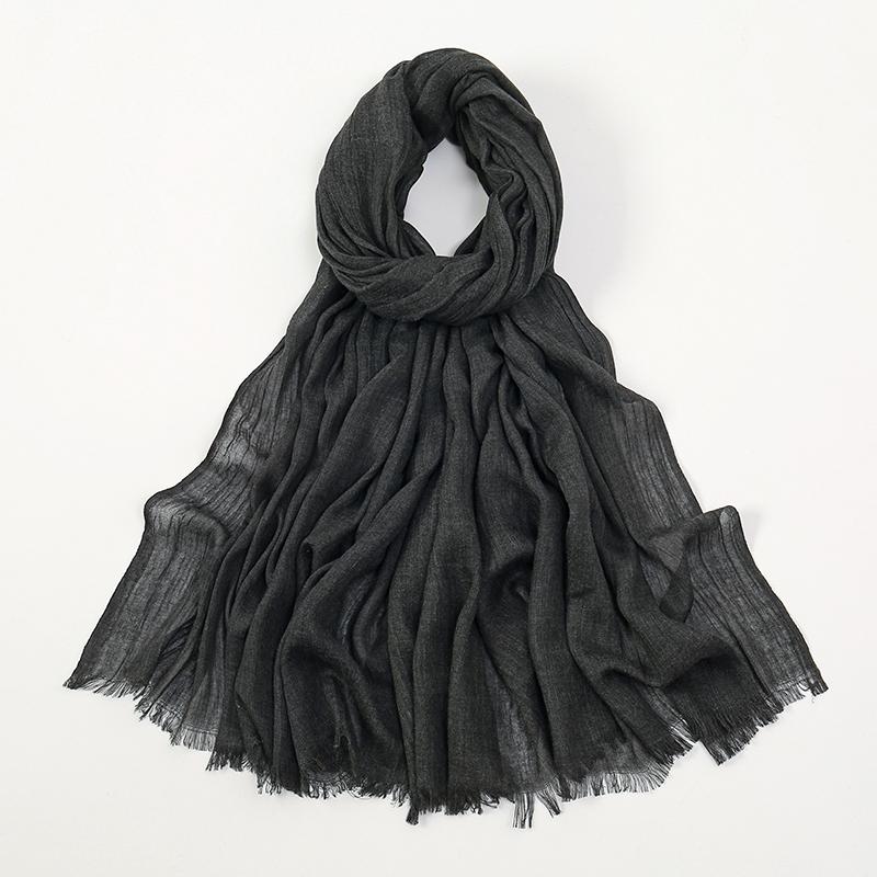 Large Size Cotton Feeling Scarf Women Plain Foulard Femme Luxury Hijab Long Bandana Evening Party Dress Shawls and Wraps