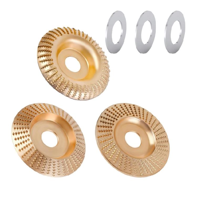 Angled Grinder Polishing Pad Heavy-Duty Wood Carving Disc Set with Upper Clamping Plates Grinding Wheel Wood Carving for Cutting Shaping Sanding
