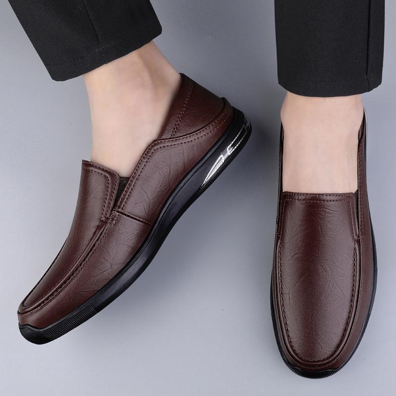 Fashion Male Comfortable Wedding Dress Shoes Fashion Mens Casual Sneakers Men Genuine Leather Fashion Driving Shoes Mens Slip On Shoes