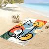 Stylish Abstract Feline Charm Print Beach Towel, Quick Drying, Suitable for Travel, Outdoor Sports, Jogging, the Beach and Swimming, Gift