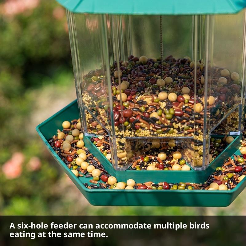 Bird Feeder Outdoor Balcony Semi-Automatic Feeder Courtyard Outdoor Hanging Waterproof Feeder For Wild Sparrows