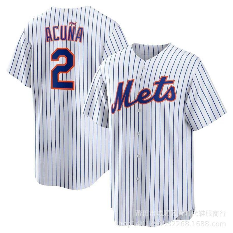 New York Mets Baseball Jersey Adult Team Sports Uniform Embroidered Athletic Shirt Games