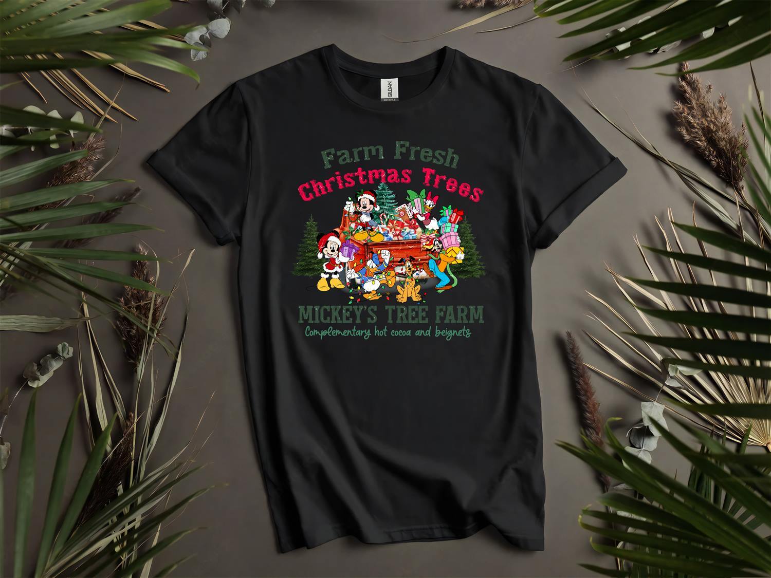 Farm Fresh Christmas Trees Mickey s T-Shirt Mens Womens Tees Top T Shirt Mens Womens Tees Top Men Women Unisex Tshirt L8 2XL