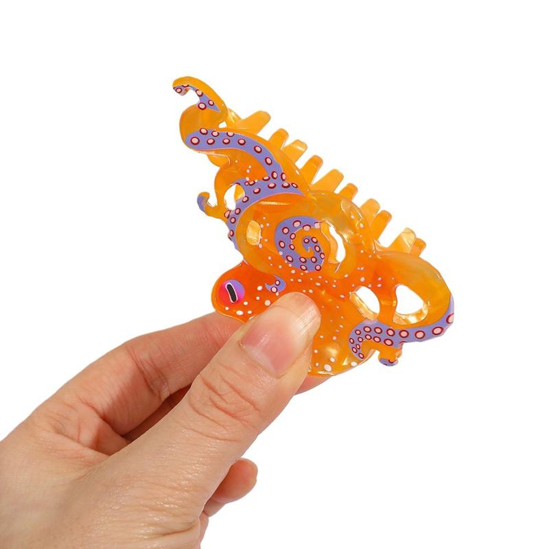 Creative Marine Animal Hair Clip 1Pcs Octopus Shark Grab Clip for Unique Hairstyle DIY and Festivals