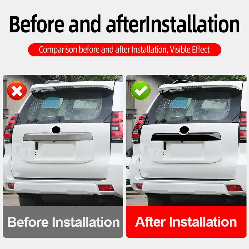 For Toyota 2023-2018 Land Cruiser Prado 150 LC150 Car Tailgate Decoration Strip Cover Panel Replacement Body Styling Accessories