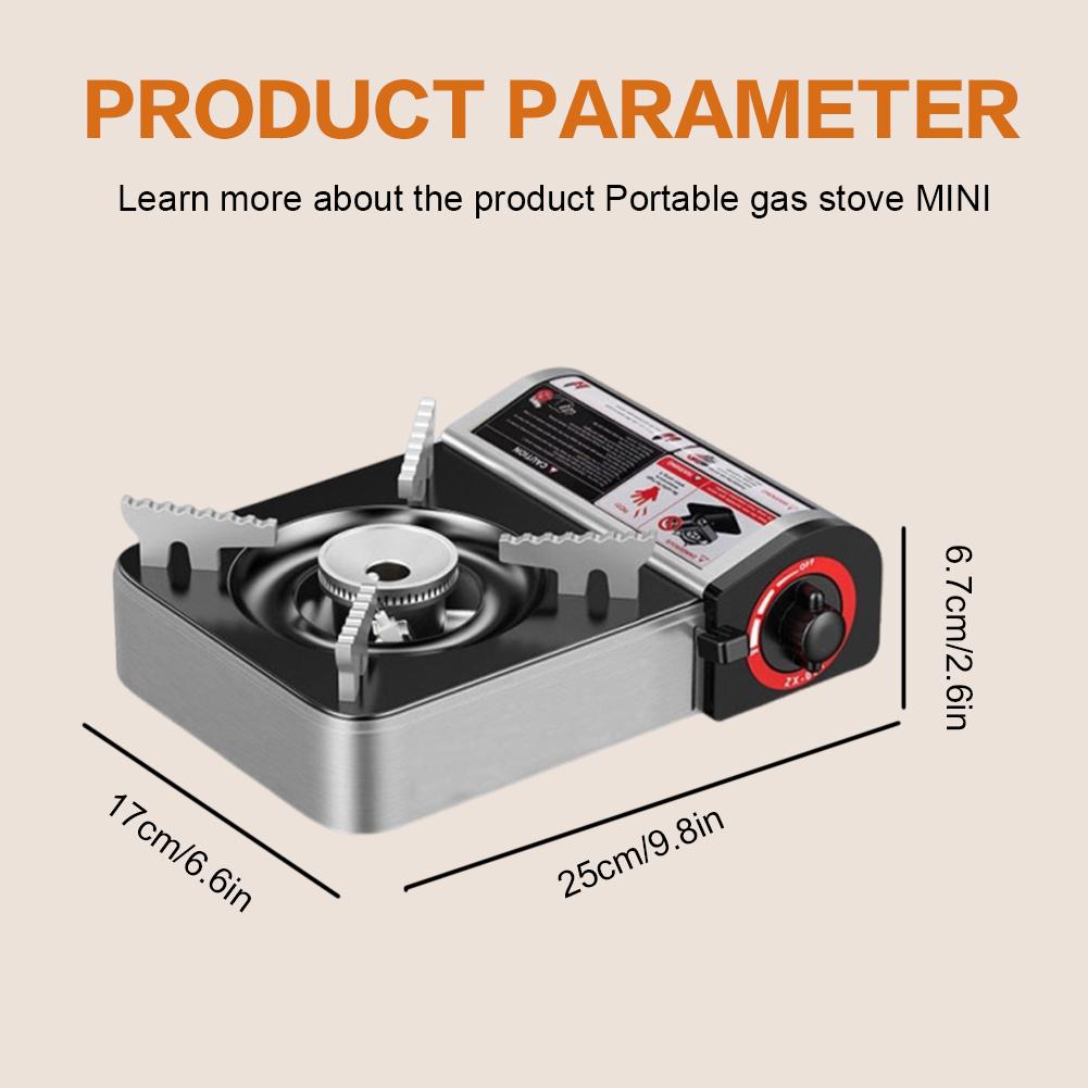 Portable Gas Stove Adjustable Butane Camping Stove Windproof Single-Burner Butane Stove Camping Accessories