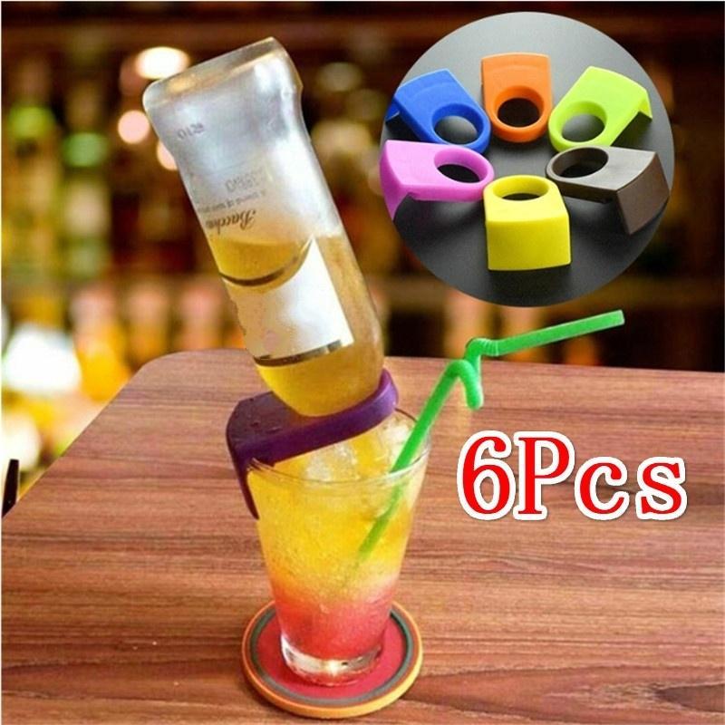 

3pcs/6pcs ABS Bottle Buckle Beer Cocktail Snap Bar Drink Clips Bottle Holders Wine Bar Kitchen Acces 3pcs
